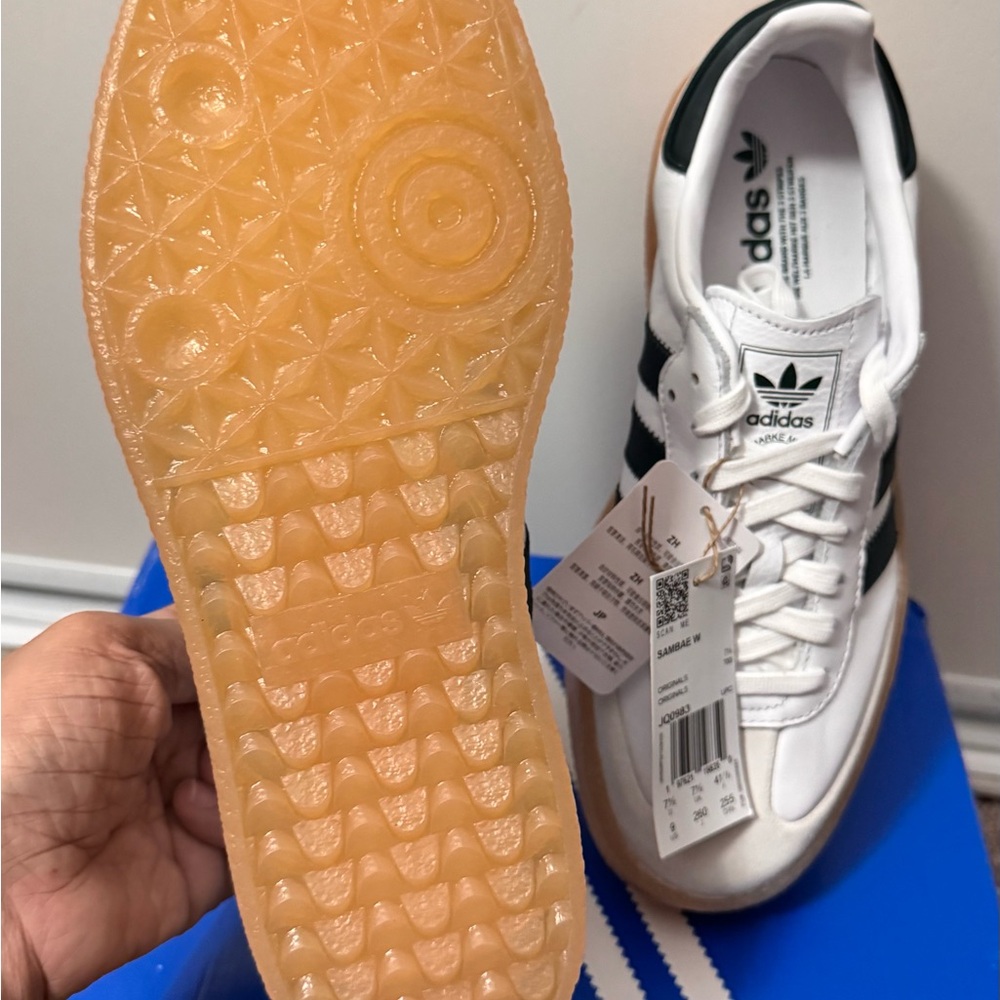 Adidas Women’s Sambae OG “White/Aurora Ivy/Gum” - Picture 5 of 8